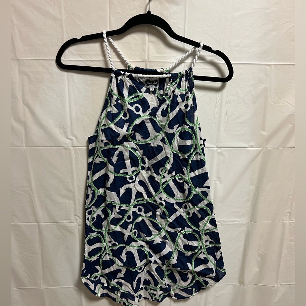 Mud Pie Dress/Cover up. Size Small. Blue Green and white.
